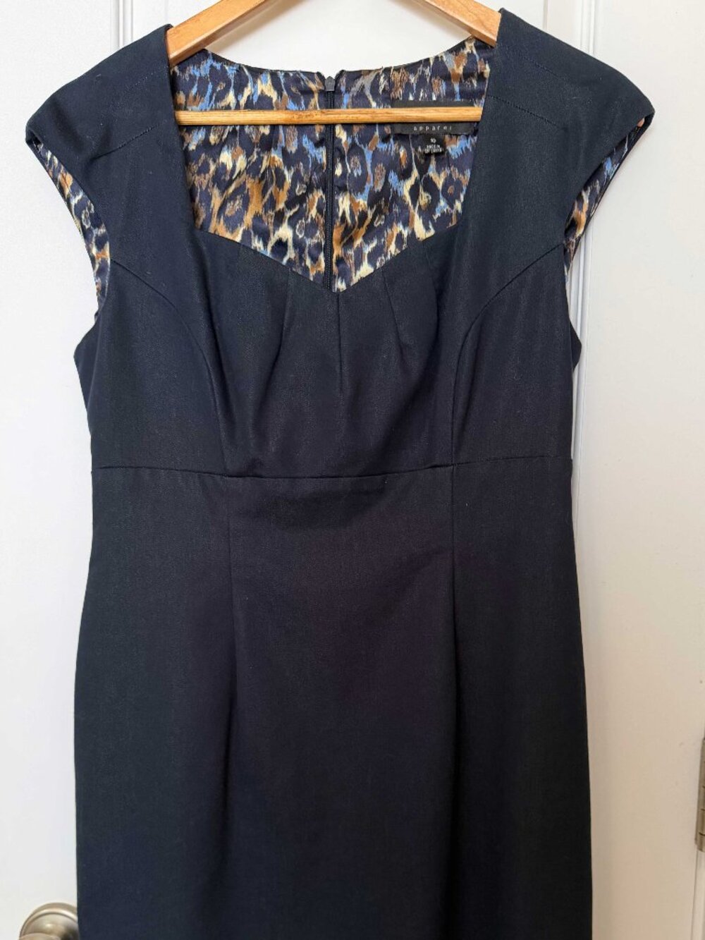 Connected Apparel deep navy sweetheart dress